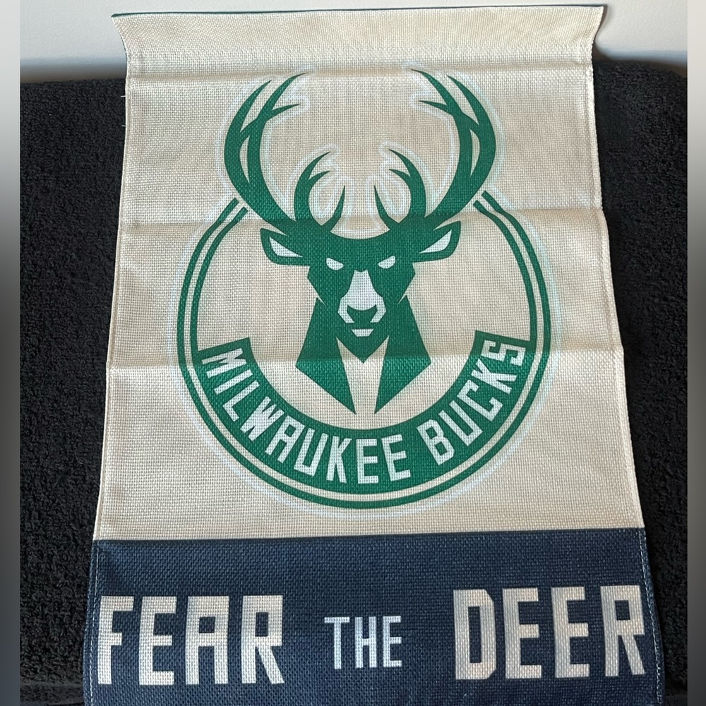 Forever Collectibles 2 Sided Milwaukee Bucks Fear The Deer 18” Banner